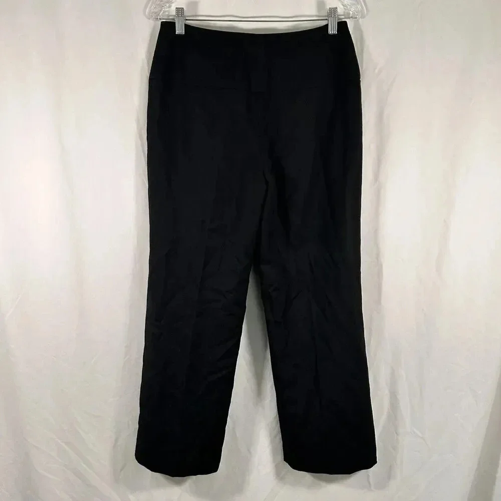 Harve Benard Wool Dress Pants Women's 8P Petite Button Zip Lined High Rise
